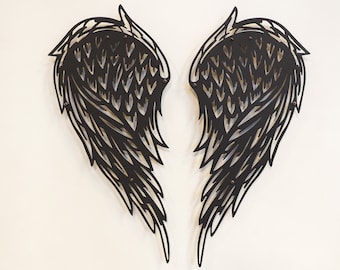 Angel Wings Metal Wall Decor, Metal Wall Art, Wall Hangings, Memorial Spiritual Wall Decor, Living Room Bedroom Wall Decor, Mothers Day Gift