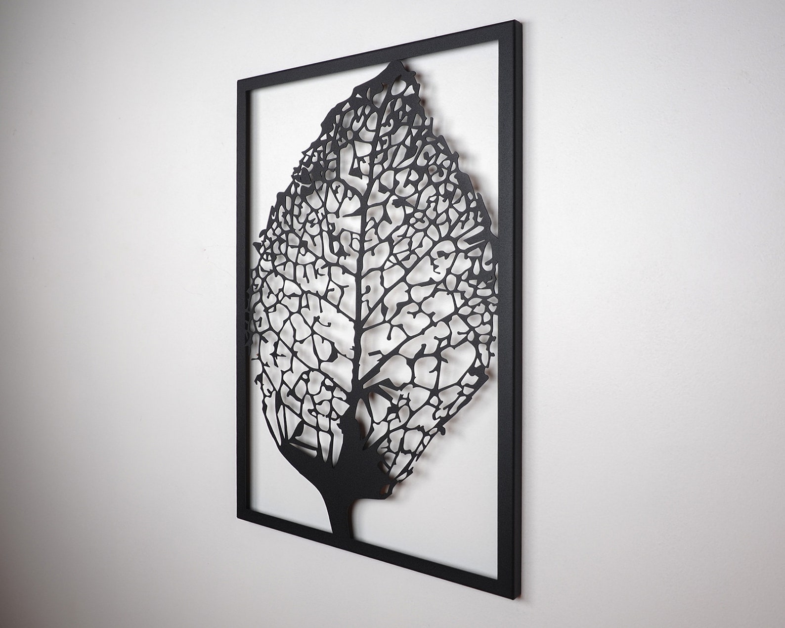 Metal Leaf Wall Art Metal Wall Decor Black Metal Wall Art Etsy
