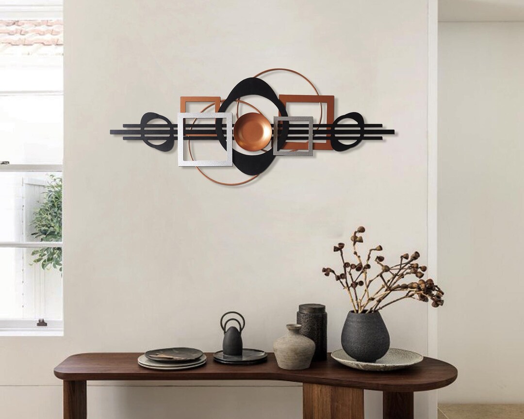 Harmony Metal Wall Art Modern Wall Decor Geometric Wall Art Etsy