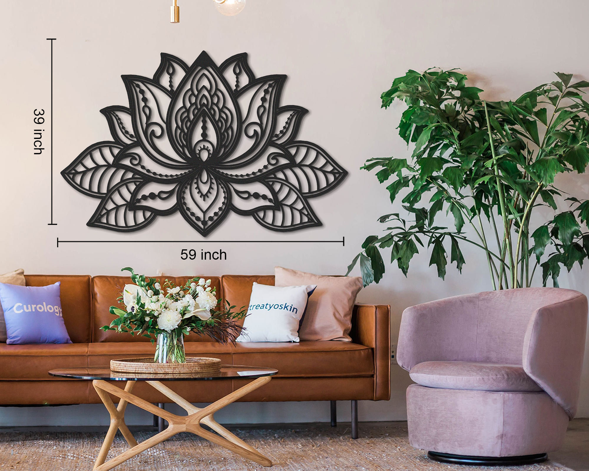 3D Mandala Large Metal Wall Art Lotus Flower Mandala Wall Etsy