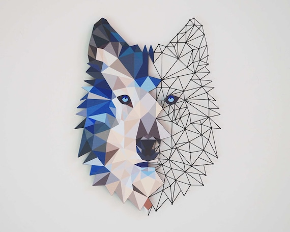 Unique Colored Metal Wolf Wall Art, Wolf Gifts for Men, Wolf Wall Decor, Wildlife Animal Wall Art, Wall Hangings, Gift for Him