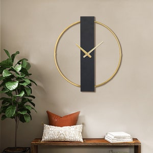 Modern Wall Clock, Large Silent Metal Wall Clock, Clocks for Wall, Unique Wall Clock, Minimalist Wall Clock Modern, Gold Silver Wall Clocks image 5