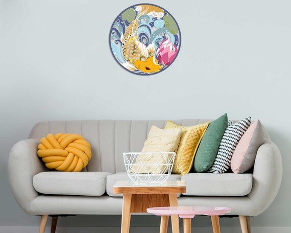 Colorful Fish Metal Wall Art Koi Fish Art Metal Wall Decor Etsy