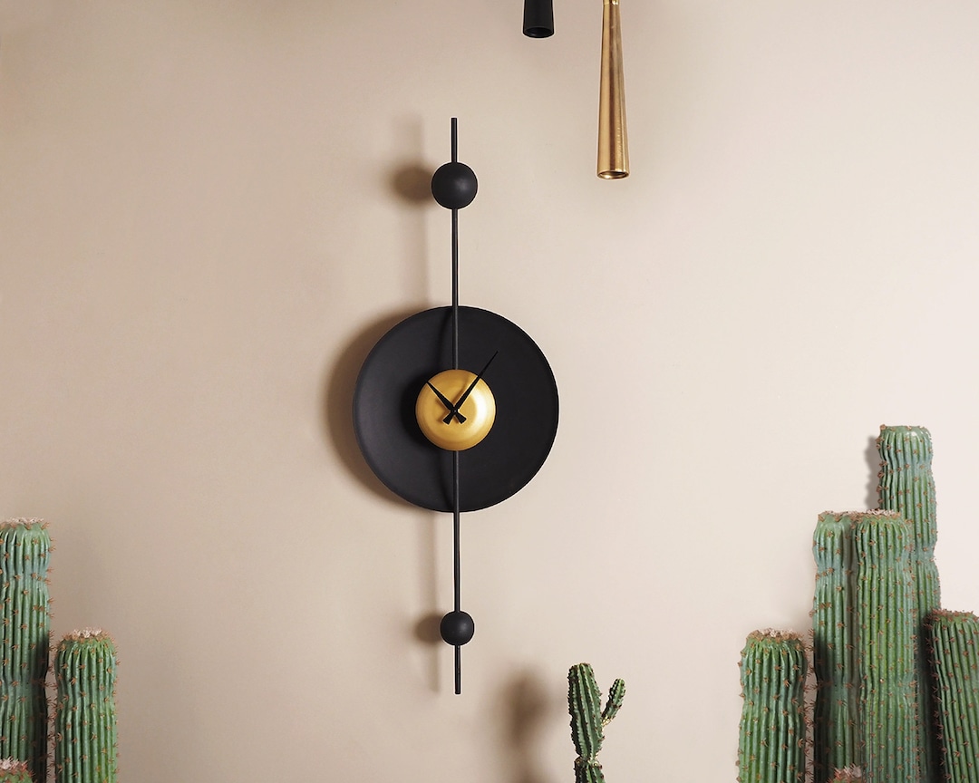 Modern Wall Clock, Metal Unique Wall Clock, Horizontal Wall Clock, Vertical Clocks for Wall