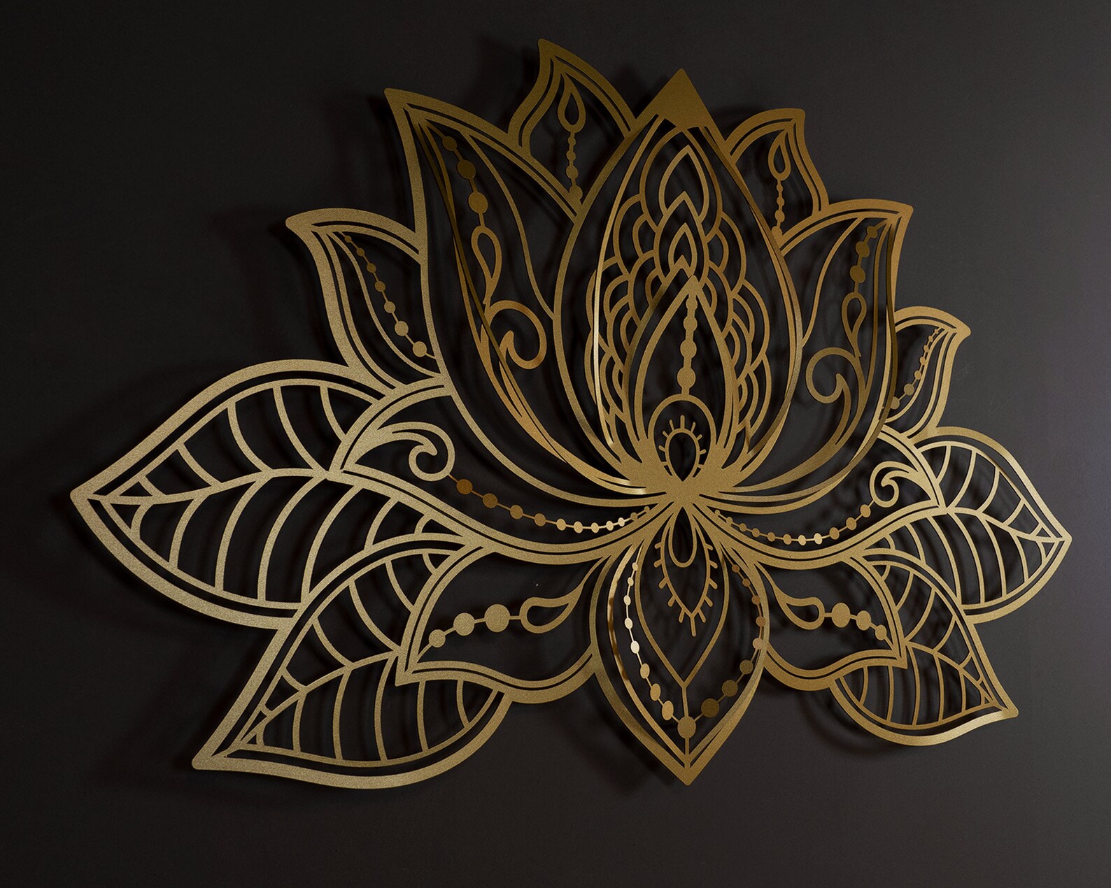 3D Mandala Large Metal Wall Art Lotus Flower Mandala Wall Etsy