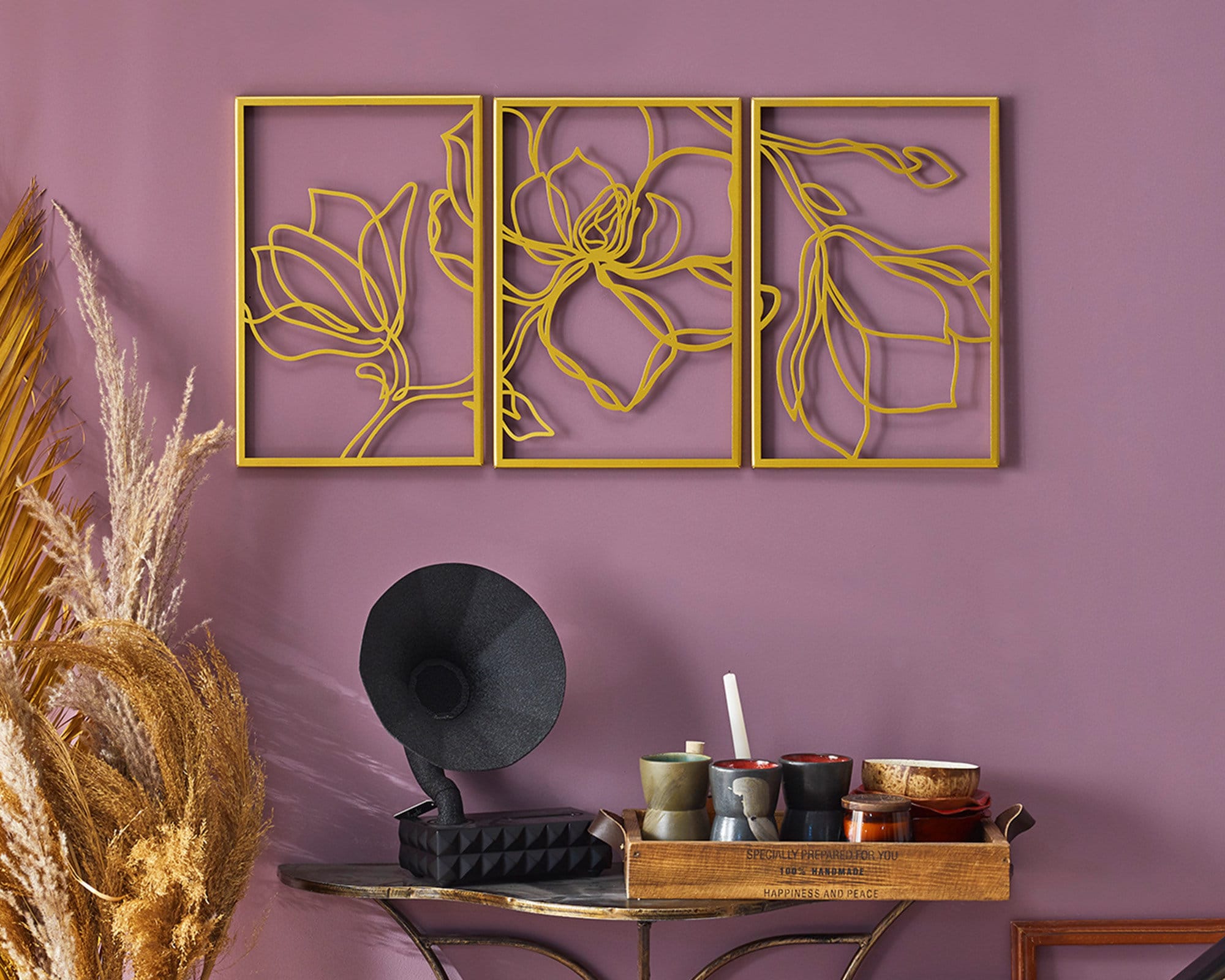 Metal Wall Art Metal Wall Decor Large Gold Wall Art Home Etsy UK