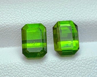 5 CT Green Tourmaline Pair: Untreated Afghan Gemstones