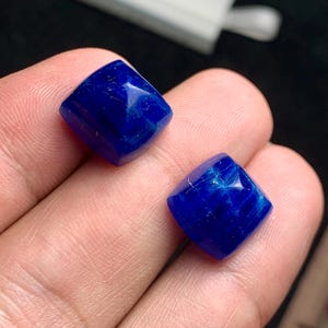 20 karaat zeldzame diepblauwe Hauyne-suikerbrood cabochons – edelstenen voor verzamelaars