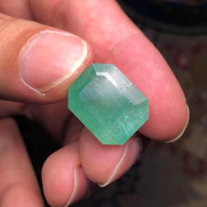 21.2 Carat,Natural bluish green emerald from Afghanistan