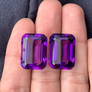 58.3 CT’s natural flawless amethyst pair image 2