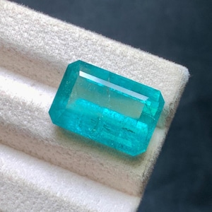 12.6 CT’s vibrant natural blue lagoon tourmaline from Afghanistan