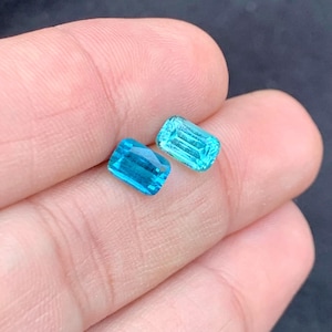 3 CT Ink & Ice Blue Tourmaline Gemstone - Afghanistan
