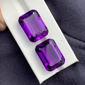 58.3 CT’s natural flawless amethyst pair image 5
