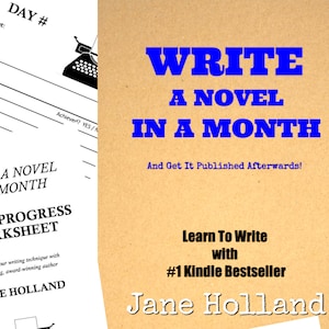How To Write A Novel In a Month, Instant Download 45-page Workbook, Masterclass from Bestselling Novelist, Creative Worksheets For Writers