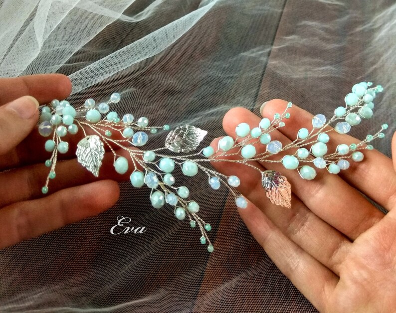 Bridal Jeweled Headpieces Wedding Hair Piece Crystal Vine Etsy