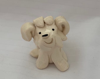 Dog clay figure