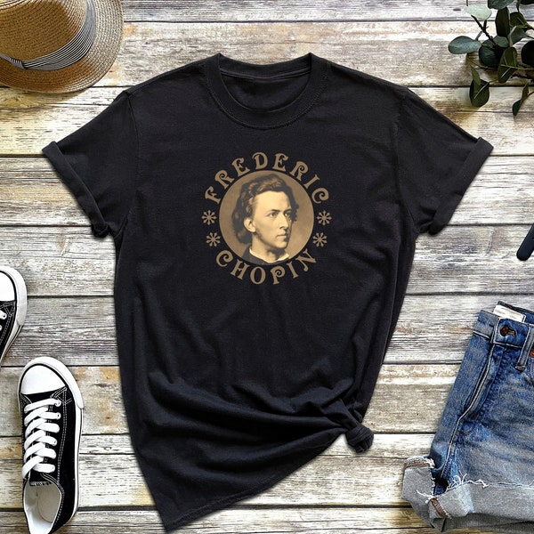 Frederic Chopin - Vintage Design - Old Gold - Short-Sleeve Unisex T-Shirt