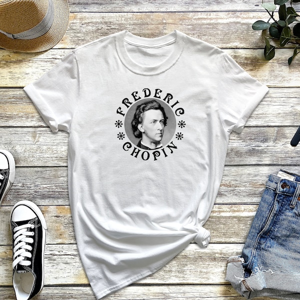 Frederic Chopin - Vintage Design - Black - Short-Sleeve Unisex T-Shirt