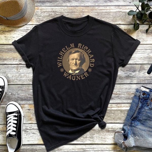 Wilhelm Richard Wagner - Vintage Design - Old Gold - Short-Sleeve Unisex T-Shirt