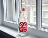 1940s 7oz. O-So soda bottle in excellent condition, no chips or cracks