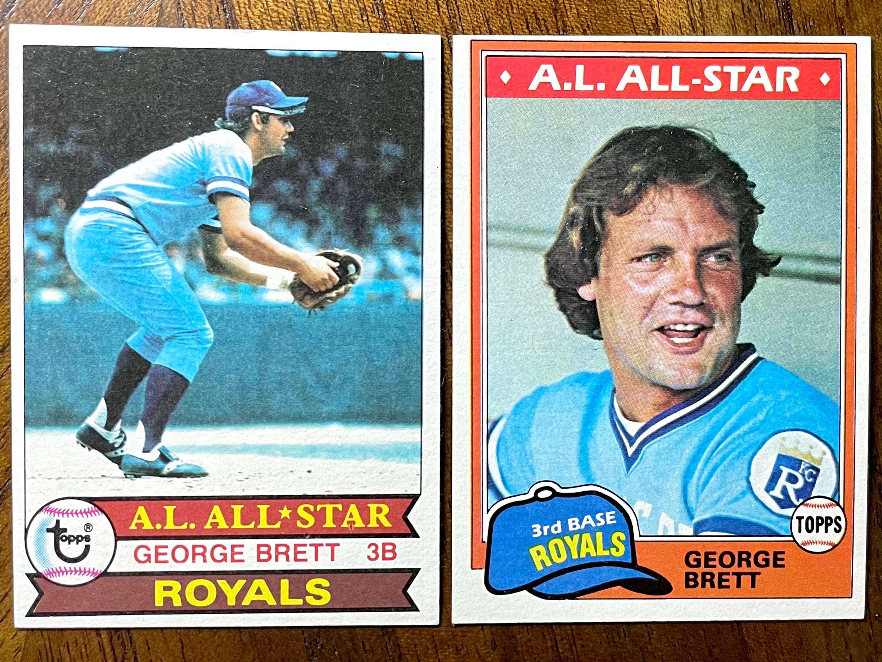 1979 & 1981 George Brett Topps Baseball Cards No Creases 