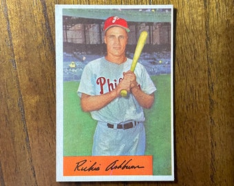1954 Bowman Richie Ashburn Baseball Card #15, no creases C1