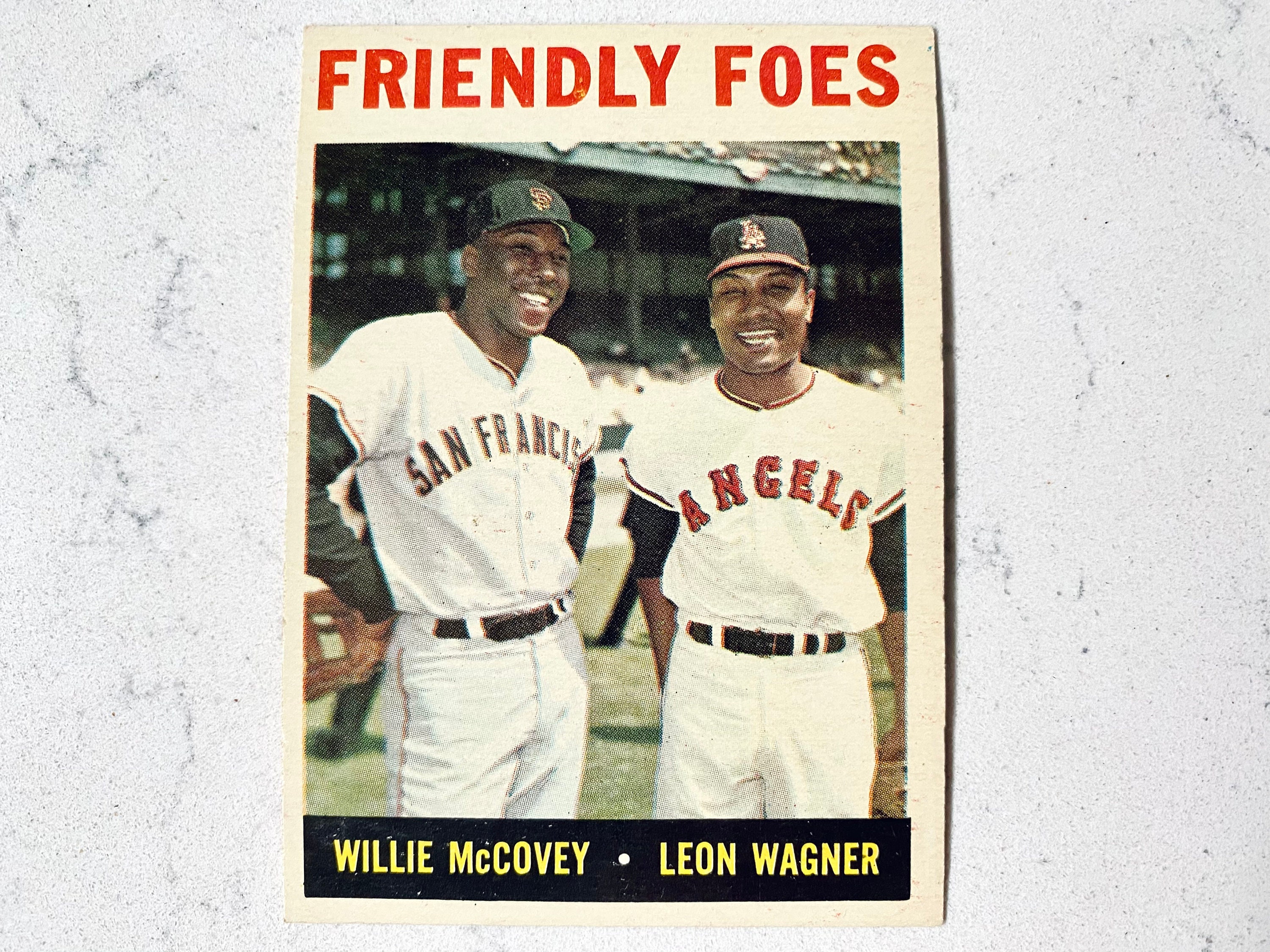 1964 Topps Willie Mccovey & Leon Wagner Friendly Foes Baseball 