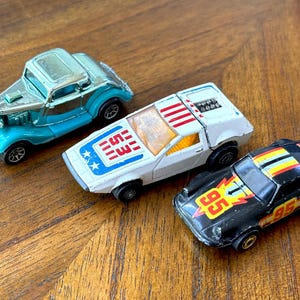 1970s Matchbox & Hot Wheels car lot (3 cars), played with condition