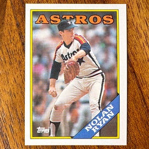 1988 Nolan Ryan Topps Baseball Card #250, sharp corners, no creases