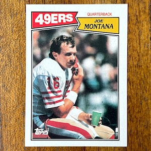 1987 Topps Joe Montana 49ers Topps Football Card #112, sharp corners, no creases C1