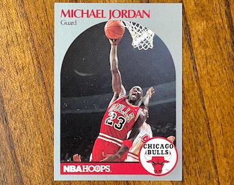 1990 Michael Jordan Hoops Basketball card #65, sharp corners, no creases