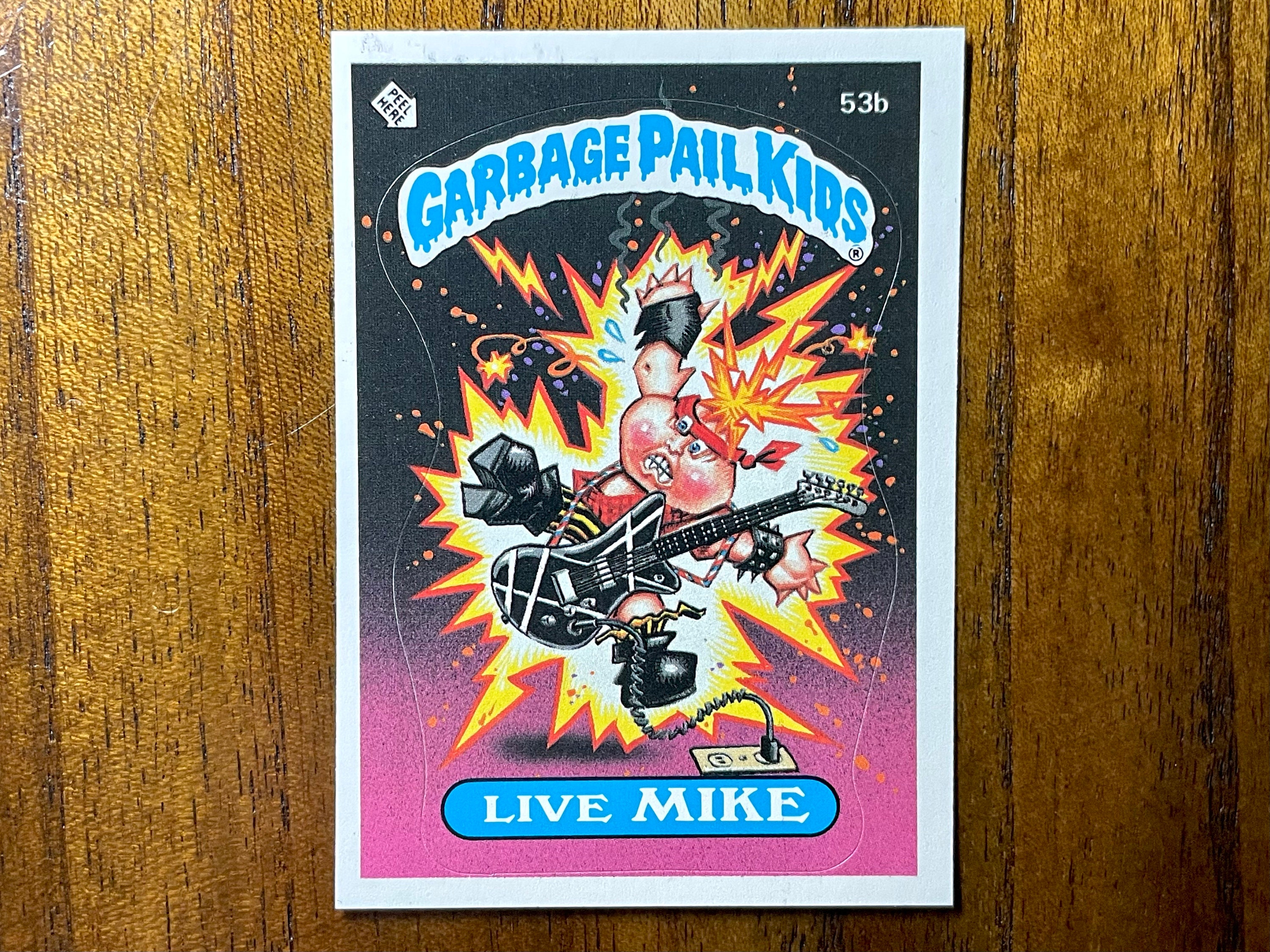 1985 Live Mike 53b Garbage Pail Kid Series 2 Card, Sharp Corners