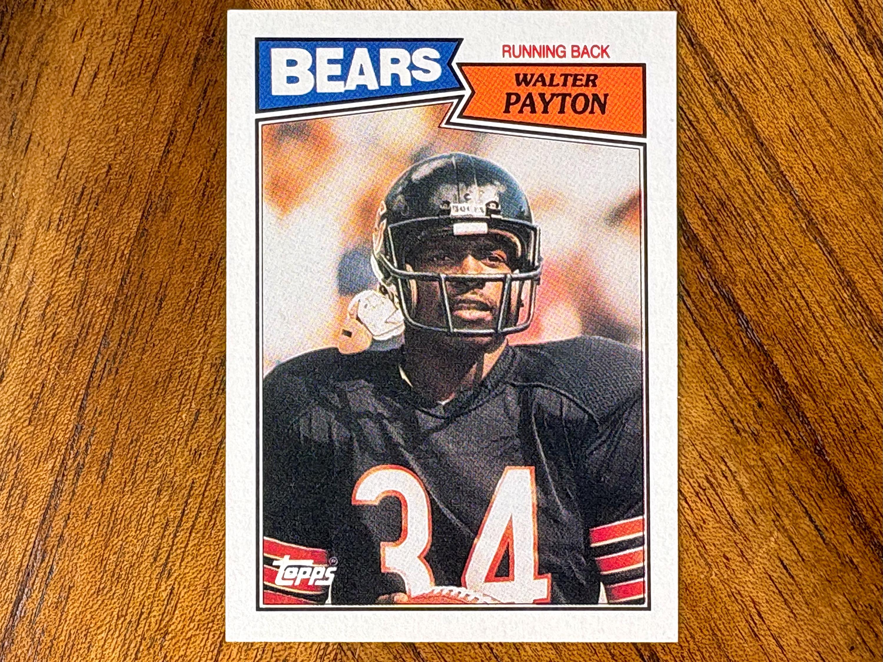 1987 Walter Payton Topps Football Card #46, Chicago Bears Legend, Sharp  Corners, No Creases C1 - Etsy, image size:3000x2249