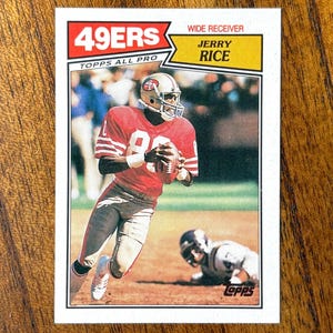 1987 Jerry Rice 49ers Topps Football Card #115, sharp corners, no creases C2