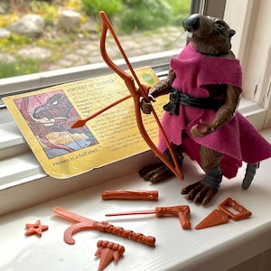 1988 Teenage Mutant Ninja Turtles Master Splinter Soft Head action figure complete w/robe and stat card