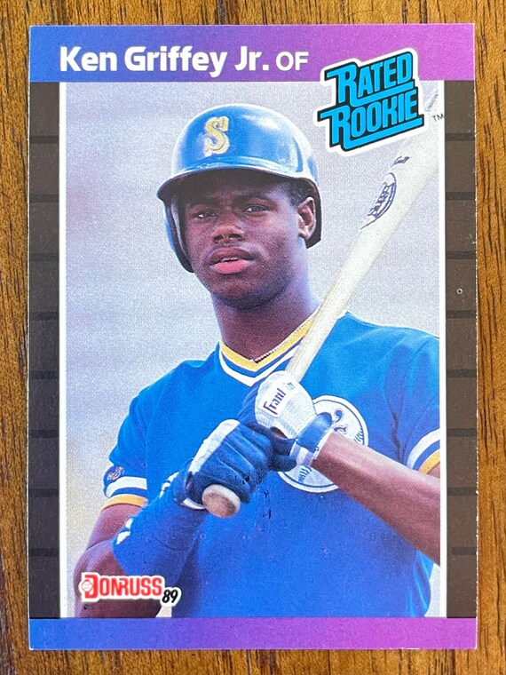 1989 Ken Griffey Jr. RC Donruss Baseball Card 33, knitterfrei 