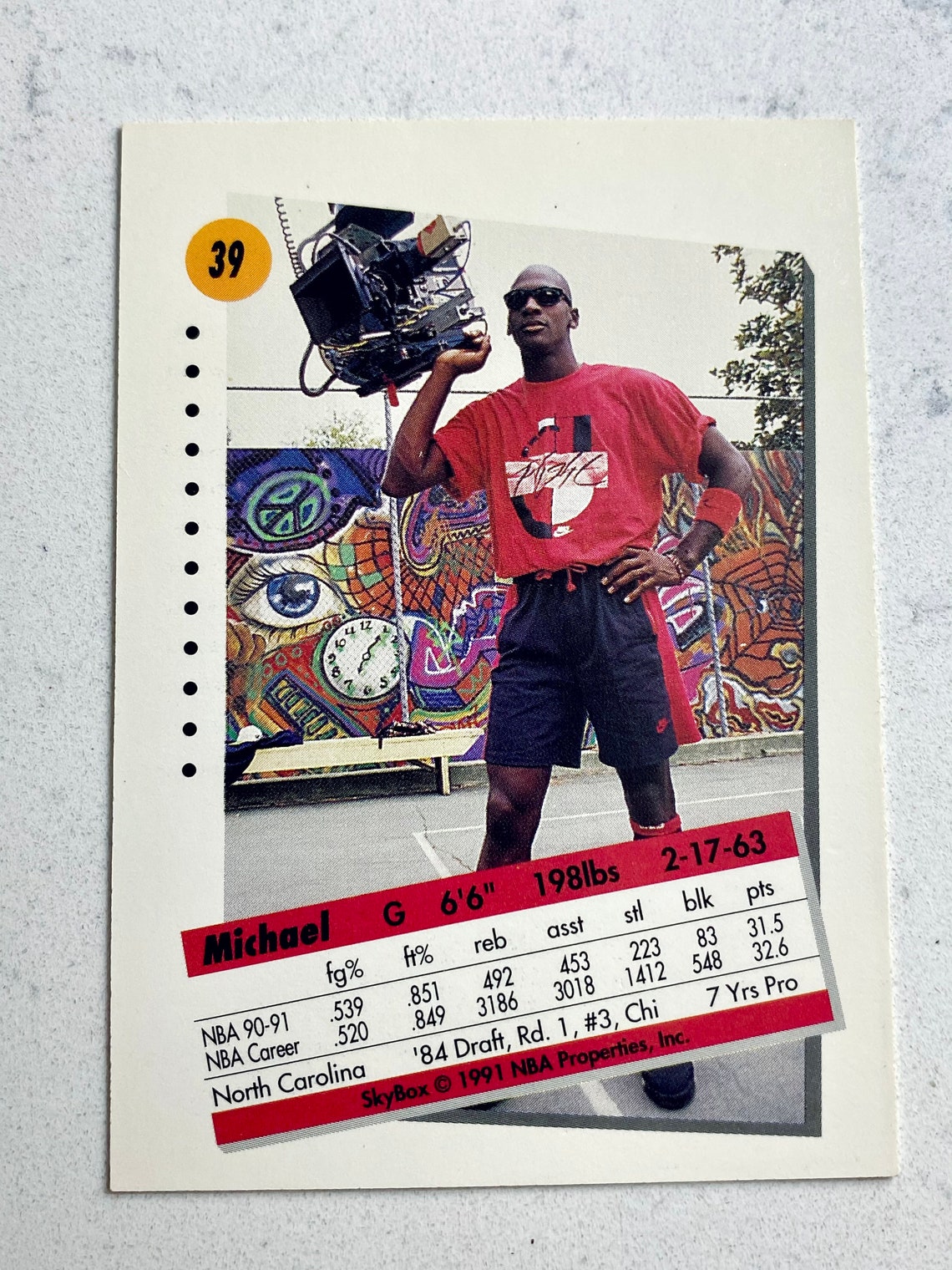1991 Michael Jordan Skybox Basketball Card 39 No Creases | Etsy