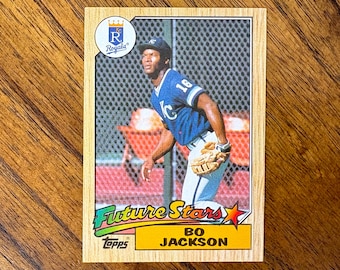 1987 Bo Jackson Topps baseball card #170, sharper corners, no creases