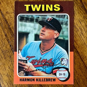 Carte de baseball Harmon Killebrew Topps 1975 # 640, infroissable
