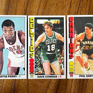 1976 Topps Topps Basketball lot (3 cards), Dave Cowens, no creases