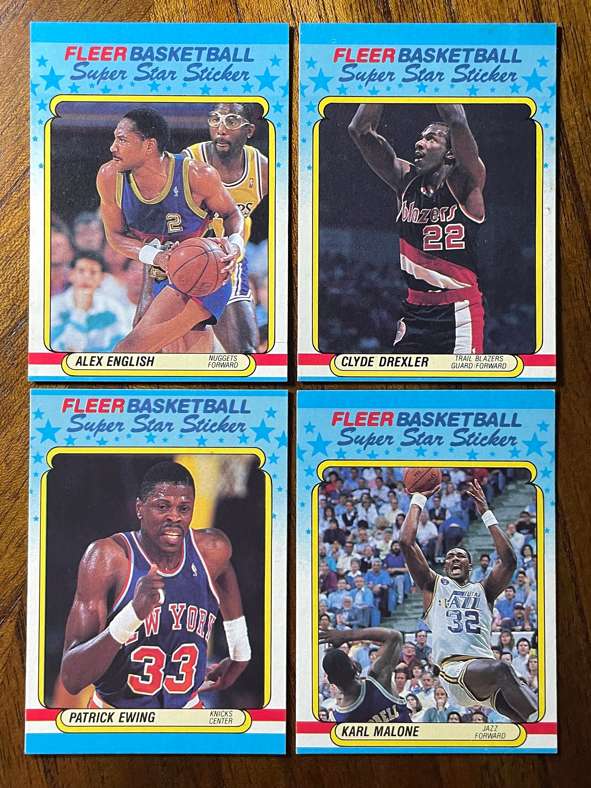 1988 Fleer Basketball Stickers Lot Clyde Drexler Patricks - Etsy