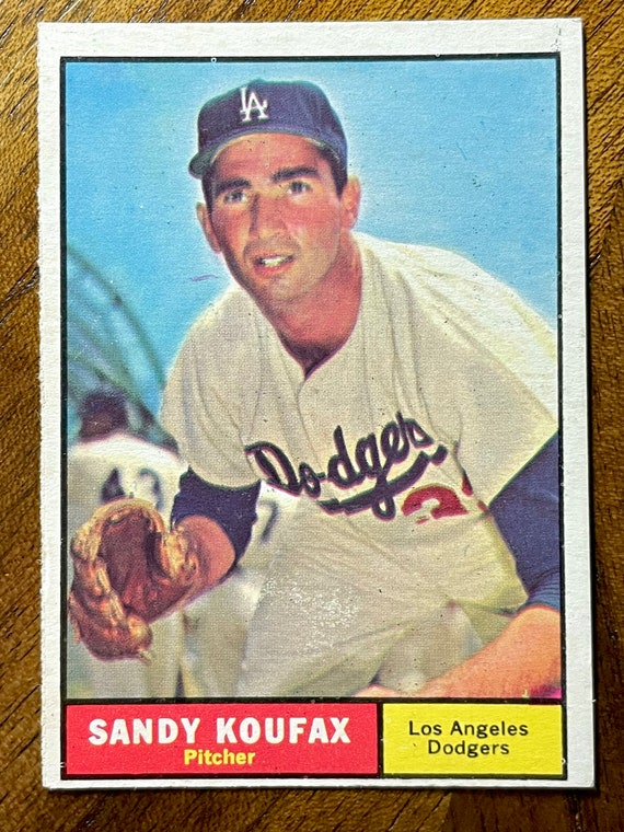 1961 Sandy Koufax Topps Baseball Card 344 No Creases 