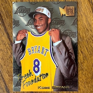 1996 Kobe Bryant Fresh Foundations RC Fleer Metal Basketball card #137, sharp corners, no creases C2