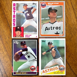 1984-1985 Nolan Ryan Baseball lot (4 cards), sharp corners, no creases