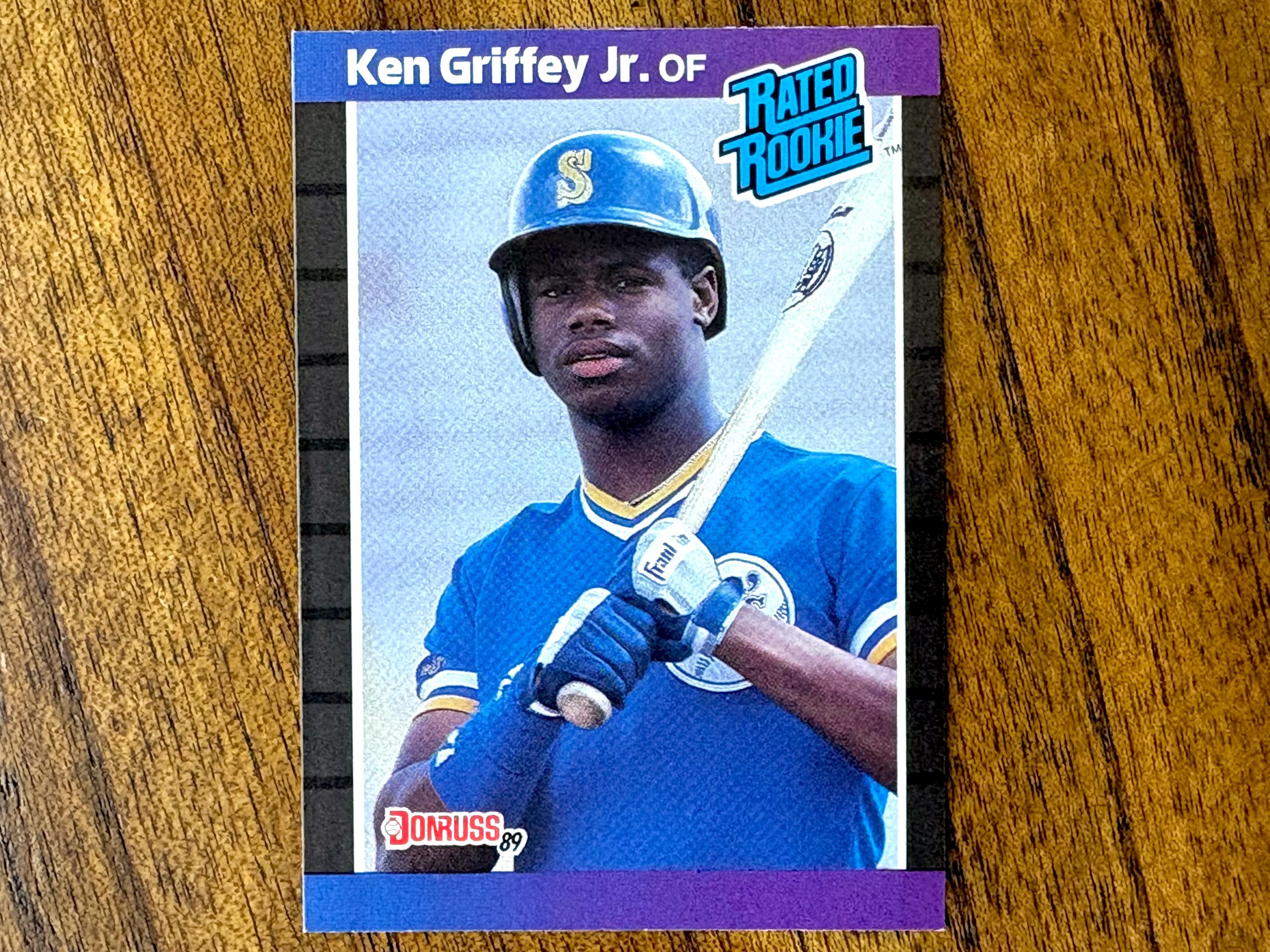 1989 Ken Griffey Jr. RC Donruss Baseball Card #33, Sharp Corners 