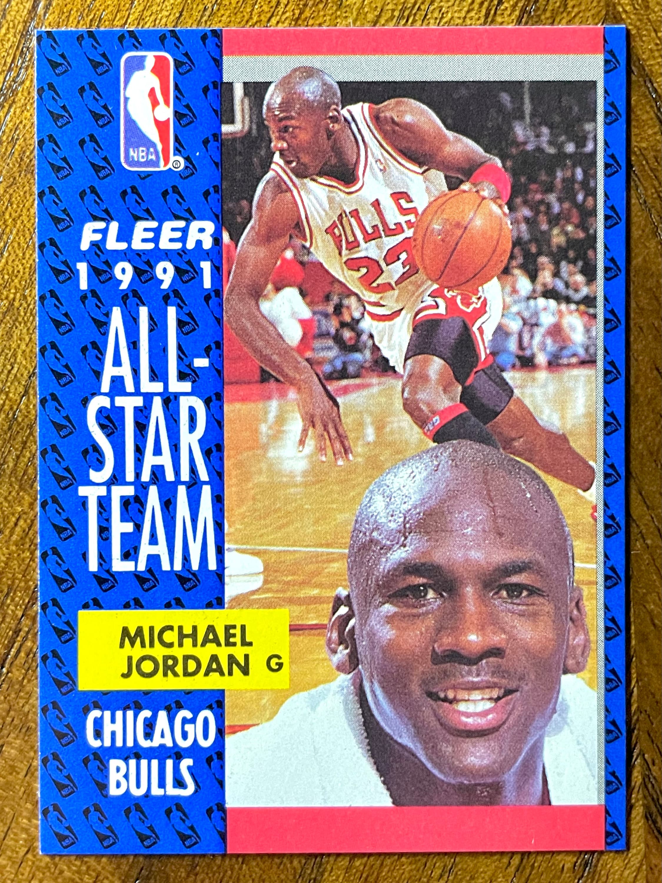 Michael Jordan- Fleer 1991 All-Star Team-Card #211 Rare
