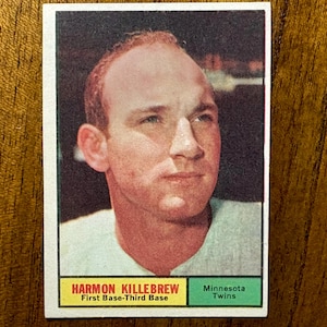 1961 Harmon Killebrew Topps Baseball card #80, no body creases