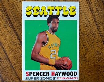 1971 Spencer Haywood RC Topps Basketball card #20, sharp corners, no creases