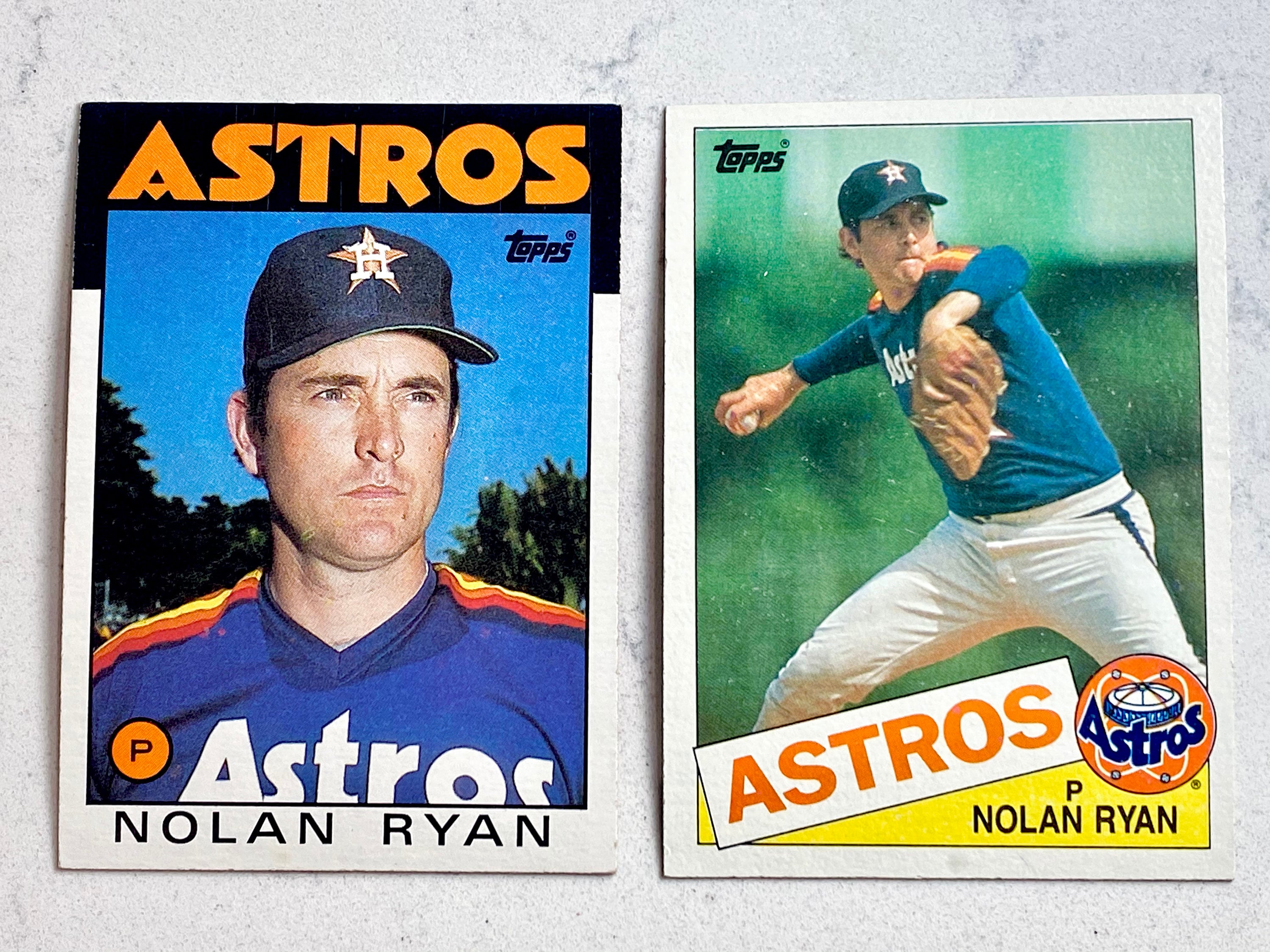 1985 & 1986 Nolan Ryan Topps Baseball Cards 760 and 100 - Etsy Norway