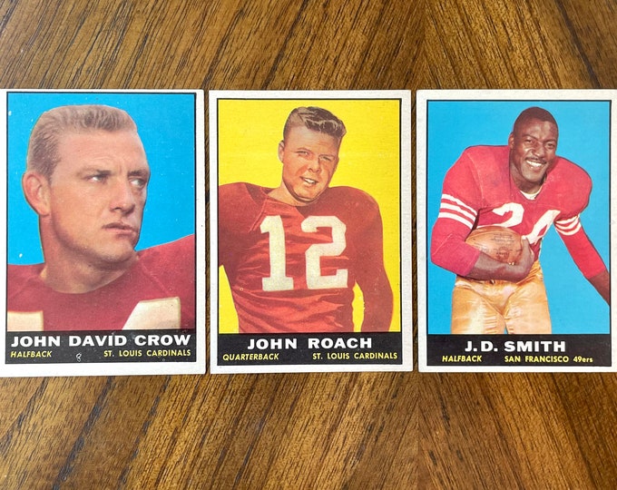 1961 Nearmint grade 7 Topps Football Cards Etsy